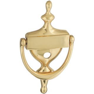 National 7 in 160 Degree Polished Brass Entry Door Knocker and Viewer