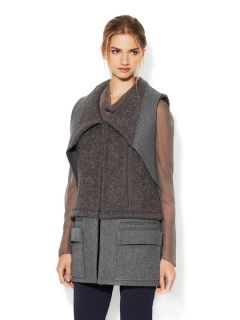 Wool Folded Boucle Vest by Vera Wang