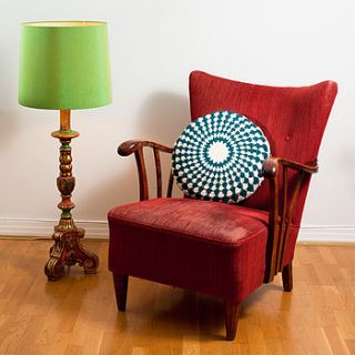 round cushion and crocheted cover by eka