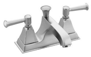 KOHLER K 452 4S BN Memoirs Centerset Lavatory Faucet with Stately Design, Vibrant Brushed Nickel   Touch On Bathroom Sink Faucets  