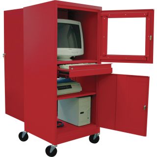 Sandusky Lee Steel Mobile Computer Security Workstation — For CRT Monitor  Storage Cabinets