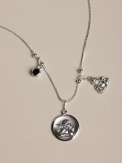 Silver Cherub Charm Necklace by Alex & Ani