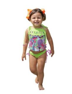 Chikolat Kids Beachwear Baby Girls 18 24m   5t Tankini "Flower Mint" Clothing