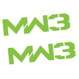 (2) MW3 Lime Green 3 inch Game Stickers Modern Warfare 3 Call of Duty Xbox 360 decal  