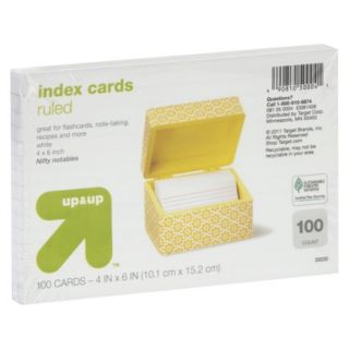 up & up®   100ct Ruled Index Cards 4X6   W