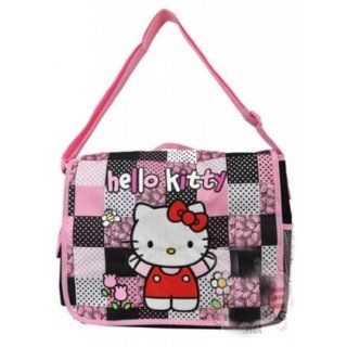 Hello Kitty Wholesale Large 16 Inch Messenger Bag Crossbody Quilt Pattern Black  Cosmetic Bags  Beauty