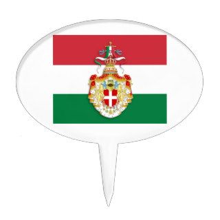Italian Flag with insignia of the Kingdom of Italy Cake Topper