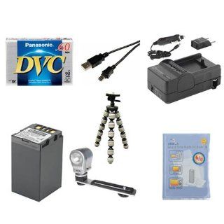 JVC GR DF470US Camcorder Accessory Kit includes ZELCKSG Care & Cleaning, GP 22 Tripod, SDM 115 Charger, DVTAPE Tape/ Media, SDBNVF733 Battery, USB5PIN USB Cable, ZE VLK18 On Camera Lighting  Digital Camera Accessory Kits  Camera & Photo