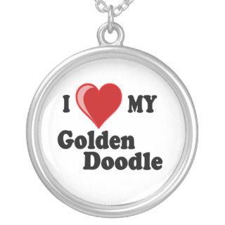 I Love My Golden Doodle Necklace
