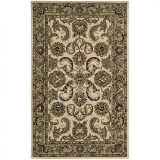 India House Collection Ivory Wool Area Rug
