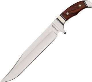 Browning Knives 472 Browning Large Bowie with Brown Wood and Bone Handles  Fixed Blade Camping Knives  Sports & Outdoors