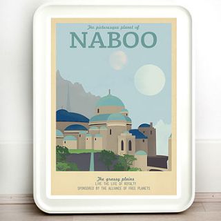 star wars naboo retro travel print by teacup piranha