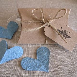 forget me not seed paper favours by paper beagle