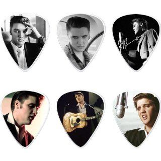Dunlop Elvis Presley Wertheimer Collection Pick Tin with 6 Medium Picks (Standard) Musical Instruments
