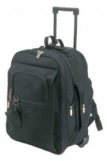 Deluxe Expandable Rolling Backpack   Black   Case Pack 6 SKU PAS788884   Luggage Racks