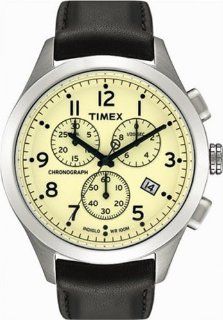 Timex Men's T2M468 T Series Chronograph Brown Leather Strap Watch Timex Watches