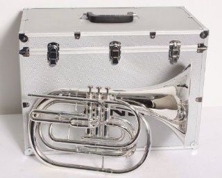 King 1122 Ultimate Series Marching Bb French Horn 1122SP Silver Musical Instruments