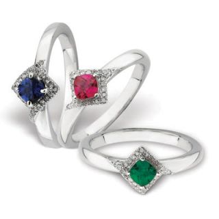 Stackable Expressions™ Lab Created Gemstone and Diamond Accent Ring