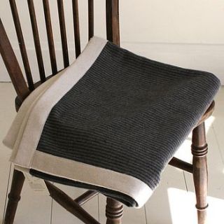 recycled wool throw by pebble & chalk
