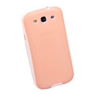 New Slim TPU Rubber Bumper Frame Case / Cover For Samsung Galaxy S3 SIII i9300   Nude & White Cell Phones & Accessories