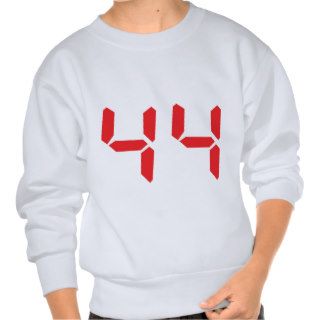 44 fourty four red alarm clock digital number pullover sweatshirt