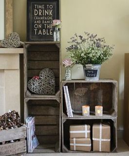 vintage wooden fruit crates by the wedding of my dreams