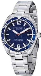 Stuhrling Original Men's 515.03 "Aquadiver Regatta Endeavor" Swiss Quartz Date Blue Dial Stainless Steel Dress Watch Watches