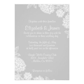 Elegant Silver Wedding Invitations Personalized Invitations