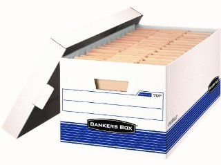 Bankers Box File Medium Duty Storage Boxes with Lift Off Lid, Letter, 4 Pack (0070109) 
