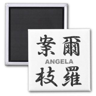 Angela ⇒ 【案爾枝羅】 / Kanji name gifts Refrigerator Magnets