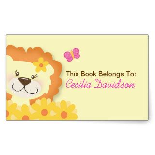 Spring Lion (Yellow) Book Plate Sticker