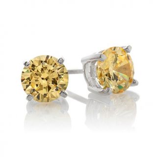 Absolute™ 2ct Canary Round 4 Prong Stud Earrings