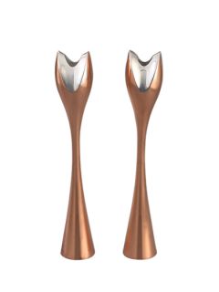 Classic Copper Tulip Candleholders by Nambé