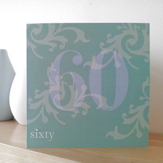 sixty number card by jessica gully design
