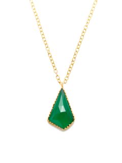 Green Onyx Pendant Necklace by Kevia