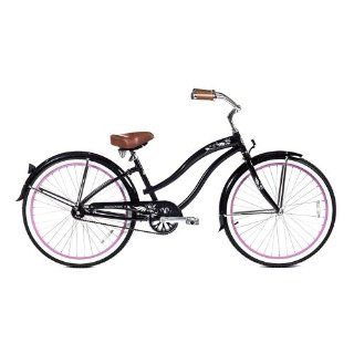 Micargi Women's Rover LX Beach Cruiser Bike, Black, 26 Inch  Cruiser Bicycles  Sports & Outdoors