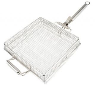 Technique Stainless Steel Mesh Grill Basket with Lid —
