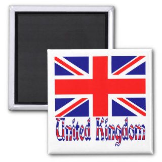 UK Flag & Word Vinque Refrigerator Magnet