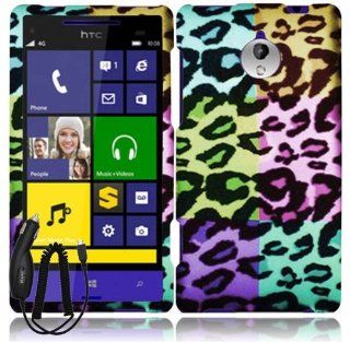 HTC TIARA 8XT COLORFUL LEOPARD ANIMAL COVER SNAP ON HARD CASE + FREE CAR CHARGER from [ACCESSORY ARENA] Cell Phones & Accessories