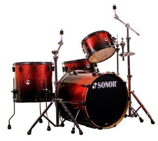 Force 3007 Rock Drum Kit in Black Red Sparkle Musical Instruments