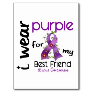 Lupus I WEAR PURPLE FOR MY BEST FRIEND 43 Postcard