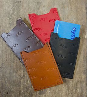 bird embossed leather travel card holder by selina cheong