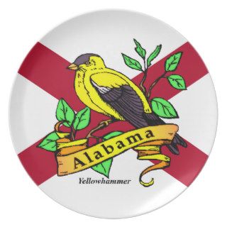 ALABAMA STATE BIRD YELLOWHAMMER PLATE