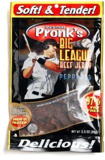 Pronks Big League Beef Jerky, Pepper, 3.5 Ounces Bags (Pack of 4)  Jerky And Dried Meats  Grocery & Gourmet Food