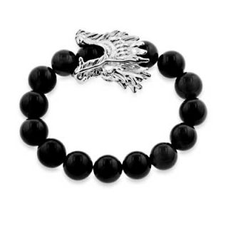 onyx bead dragon head bracelet in sterling silver 7 5 orig $ 59 00 now