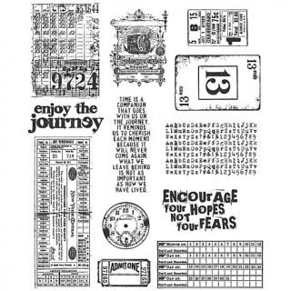 Stampers Anonymous Tim Holtz Large Cling Rubber Stamp Set   Going Somewhere