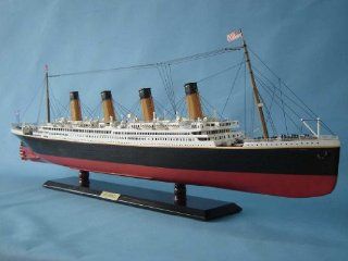 Britannic Limited 40"   Wood Cruise Ship Model   Wooden Ocean Liner Replica   Nautical Decoration   Historic Cruise Ship Model   Sold Fully Assembled   Not A Model Ship Kit   Hobby Model Boat Building Kits