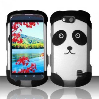 For ZTE Groove X501 (Cricket) Rubberized Design Cover   Panda Bear Cell Phones & Accessories