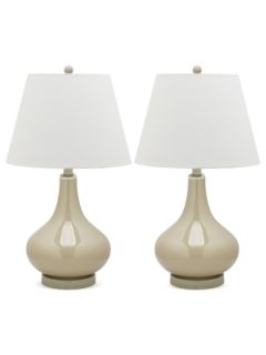 Amy Gourd Glass Table Lamps (Set of 2) by Safavieh