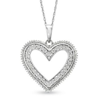 CT. T.W. Diamond Heart Pendant in Sterling Silver   Zales